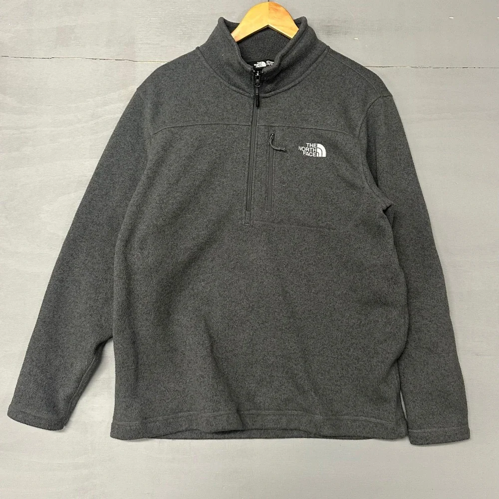 The North‎ Face Mens Gordon Lyons 1/4 Zip Fleece Pullover Grey XL Sweater Knit